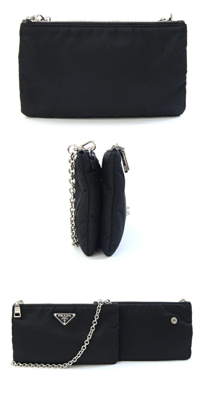 Prada Chain Crossbody Bag Shoulder Bag Black